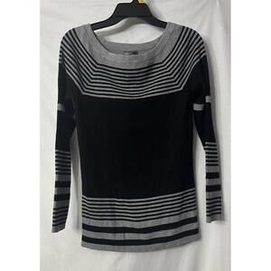 NWT Market‎ & Spruce Womens Trea Striped Stretch Pullover Top Shirt Size Medium